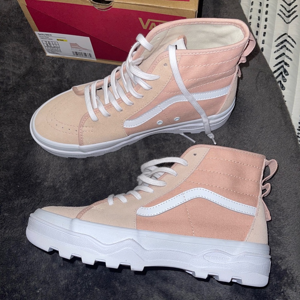 Pink high top vans size 8.5